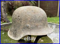 WW2 Relic German M42 Normandy Helmet With Liner