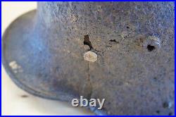 WW2 WW1 original German Helmet M17 M16 damaged battlefield from Kurland #157