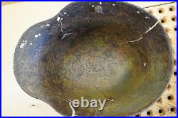 WW2 WW1 original German Helmet M17 M16 damaged battlefield from Kurland #157