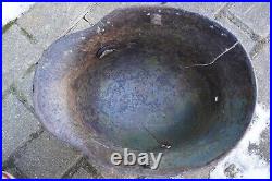 WW2 WW1 original German Helmet M17 M16 damaged battlefield from Kurland #157