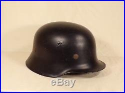 WW2 WWII Era German Helmet with Leather Liner Hans Kraemer Nurnberg