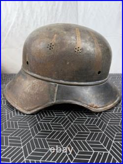 WW2 WWII German / Bulgarian M38 Gladiator Helmet Shell Only Paint And Rust