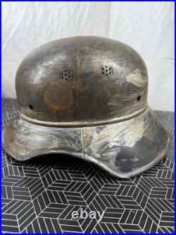 WW2 WWII German / Bulgarian M38 Gladiator Helmet Shell Only Paint And Rust