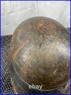 WW2 WWII German / Bulgarian M38 Gladiator Helmet Shell Only Paint And Rust