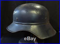 WW2 WWII German Helmet Luftschutz Gladiator Original W Liner Named