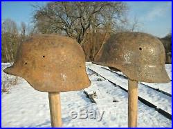 WW2 WWII German Helmet M35 Battlefield Relic