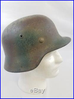 WW2 WWII German Helmet, Normandy Camo, Liner, Restored, M40, Military, Wehrmacht, Steel