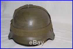 WW2 WWII German M42 helmet stahlhelm marker is rare qvl 64! + original strap