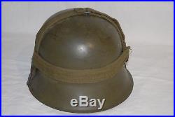 WW2 WWII German M42 helmet stahlhelm marker is rare qvl 64! + original strap