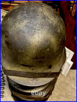 WW2 WWII ORIGINAL German Camo M40 Helmet Quist
