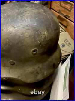 WW2 WWII ORIGINAL German Normandy Camo M40 Helmet