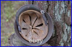 WW2 WWII Original German Camo Helmet, Very Rare, Size 72, Mark. 474