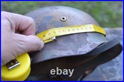 WW2 WWII Original German Camo Helmet, Very Rare, Size 72, Mark. 474