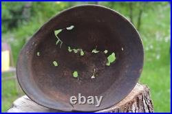 WW2 WWII Original German Helmet M35 (battle demages)from the battlefield. Kurland