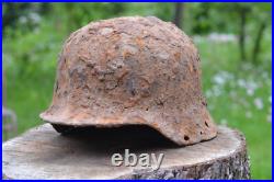 WW2 WWII Original German Helmet from the battlefield. Kurland