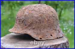 WW2 WWII Original German Helmet from the battlefield. Kurland
