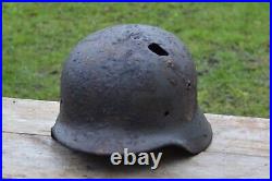 WW2 WWII Original German Helmet from the battlefield. Kurland