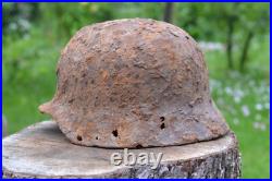 WW2 WWII Original German Helmet from the battlefield. Kurland