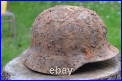 WW2 WWII Original German Helmet from the battlefield. Kurland