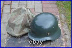WW2 WWII Original German relic from the battlefield, Helmet with Cover, M35