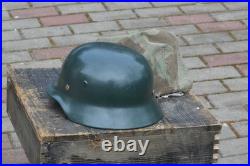 WW2 WWII Original German relic from the battlefield, Helmet with Cover, M35