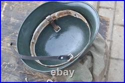 WW2 WWII Original German relic from the battlefield, Helmet with Cover, M35 WW2 WWII Original German relic from the battlefield, Helmet with Cover, M35