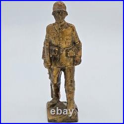 WW2 WWII Original German soldier statue figure Wehrmacht K98 uniform helmet old