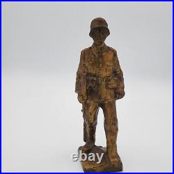 WW2 WWII Original German soldier statue figure Wehrmacht K98 uniform helmet old