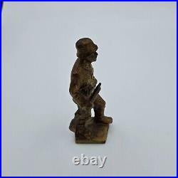 WW2 WWII Original German soldier statue figure Wehrmacht K98 uniform helmet old