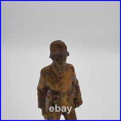 WW2 WWII Original German soldier statue figure Wehrmacht K98 uniform helmet old