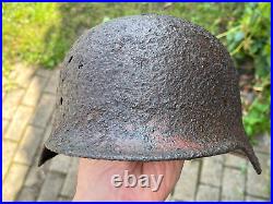 WW2 WWII original German Helmet M35 from battlefield #103