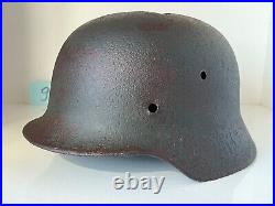 WW2 WWII original German Helmet M35 from battlefield #93