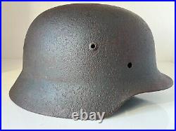 WW2 WWII original German Helmet M35 from battlefield #93