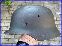 WW2 WWII original German Helmet M35 from battlefield #93