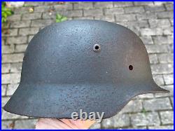 WW2 WWII original German Helmet M35 from battlefield #93