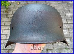 WW2 WWII original German Helmet M35 from battlefield #93