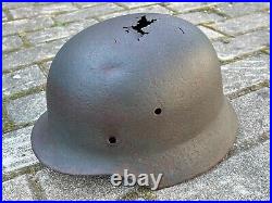 WW2 WWII original German Helmet M35 from battlefield #93