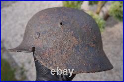 WW2 WWII original German Helmet M40 from Kurland battlefield #136 WW2 WWII original German Helmet M40 from Kurland battlefield #136