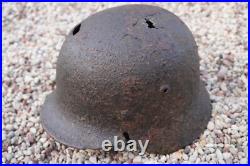 WW2 WWII original German Helmet M40 from Kurland battlefield #136 WW2 WWII original German Helmet M40 from Kurland battlefield #136