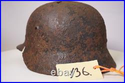 WW2 WWII original German Helmet M40 from Kurland battlefield #136 WW2 WWII original German Helmet M40 from Kurland battlefield #136
