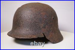 WW2 WWII original German Helmet M40 from Kurland battlefield #136 WW2 WWII original German Helmet M40 from Kurland battlefield #136