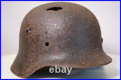 WW2 WWII original German Helmet M40 from Kurland battlefield #136 WW2 WWII original German Helmet M40 from Kurland battlefield #136