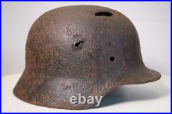 WW2 WWII original German Helmet M40 from Kurland battlefield #136 WW2 WWII original German Helmet M40 from Kurland battlefield #136