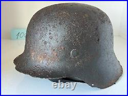 WW2 WWII original German Helmet M42 from battlefield #100