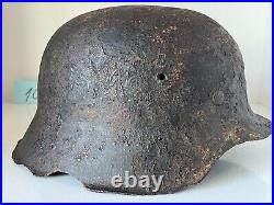 WW2 WWII original German Helmet M42 from battlefield #100