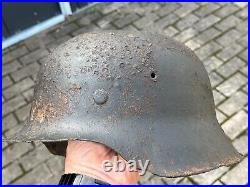 WW2 WWII original German Helmet M42 from battlefield #100