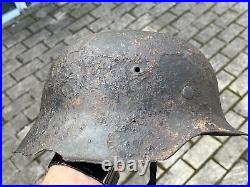 WW2 WWII original German Helmet M42 from battlefield #100