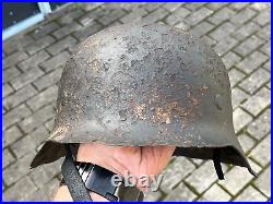 WW2 WWII original German Helmet M42 from battlefield #100