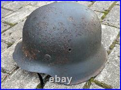 WW2 WWII original German Helmet M42 from battlefield #100