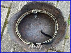 WW2 WWII original German Helmet M42 from battlefield #100